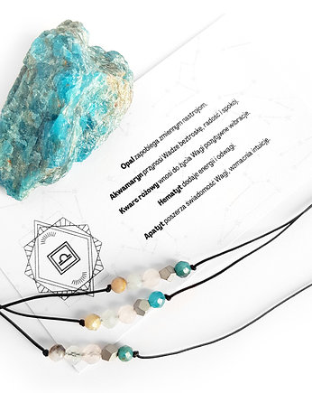 Zodiac WAGA bransoletka z kamieni, Magneska