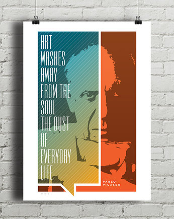 Pablo Picasso - plakat z cytatem, minimalmill