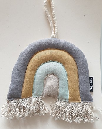 Tęcza zawieszka dekoracja, szary, ochra, aqua, naniby