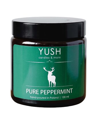 PURE PEPPERMINT MIĘTA PIEPERZOWA ŚWIECA ETERYCZNA - YUSH - 120ml, yush