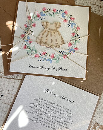 Wyjątkowa ręcznie robiona kartka na chrzest i roczek jednocześnie, sorte