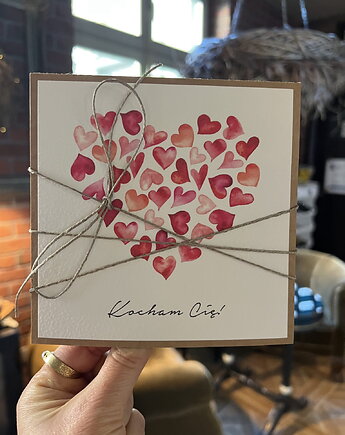 Wyjątkowa ręcznie robiona kartka prezent na walentynki, walentynkowa - walent, sorte