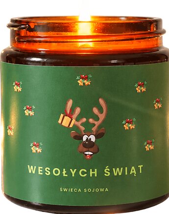 Świąteczna świeca sojowa Wesołych Świąt, Świece sojowe Anna Nawrot
