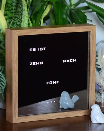 Word Clock - zegarek słowny  j. niemiecki, SunflowerForHome