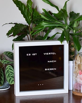 Word Clock - zegarek słowny  j. niemiecki, SunflowerForHome