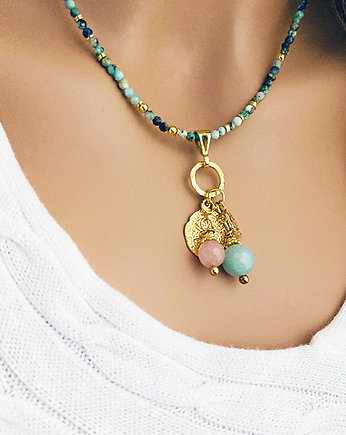 SEA & LEAF- Naszyjnik z Chryzokoli, Anemon Atelier