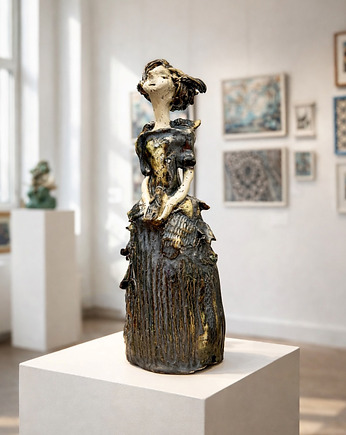 Anioł Cicha Obecność - rzeźba ceramiczna unikat, Ministerstwo Rzeczy Ładnych