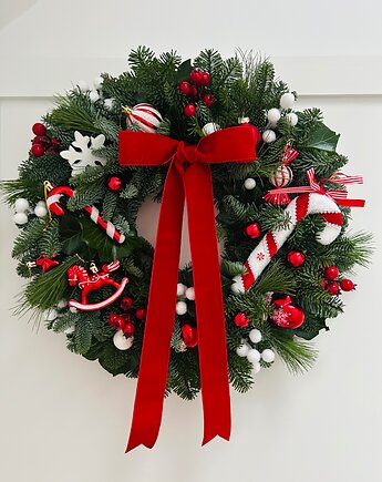 NATURALNY Wianek Bożonarodzeniowy na drzwi - 45cm, MOM&SISdekorują
