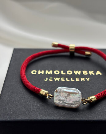 Bransoletka na sznurku z perłą, Chmolowska Jewellery