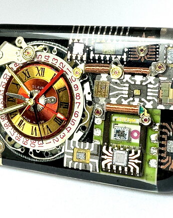 Broszka - Lost In Time V - 3D - unikat, DROBINY CZASU