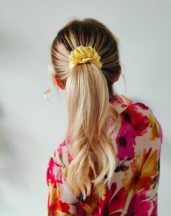 Gumka jedwabna, scrunchie, frotka sunshine MIDI, Capillum