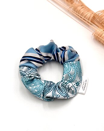 Scrunchie/frotka 100% Jedwab Patchwork, wu handmade