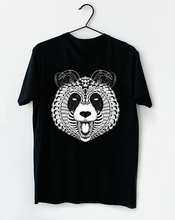 Koszulka czarna  męska Panda, ART ORGANIC