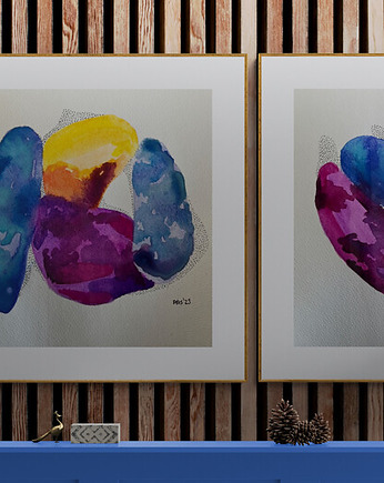 Kolorowe kamienie, malowane obrazy, AAS Art Studio