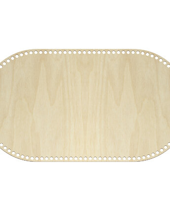 Owalny Kosz Mojżesza Szydełkowy DUŻY ze Sklejki Podstawa Baza 65x35cm 6mm, smxdsgn