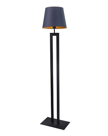 Designerska lampa stojąca do salonu z abażurem VEGAS GOLD, LYSNE