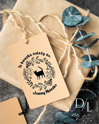 Stempel Ex Libris Exlibris personalizowany Kot 14, DrukLove