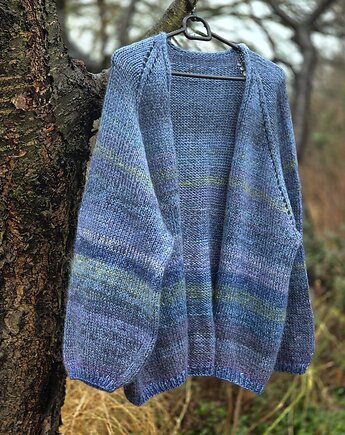 Forget-me-not / balloon sweater, agat handmade