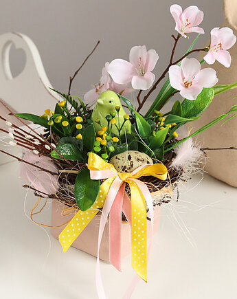 Wielkanocny stroik zielony ptaszek, U.to ceramika