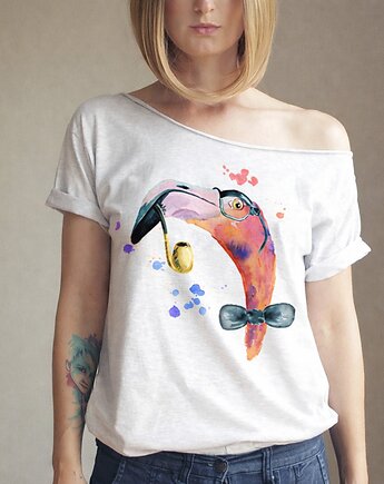 Flaming z fajką szary Oversize, ONE MUG A DAY