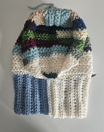 Wełniany kaptur-komin balaclava, Las i Łąka