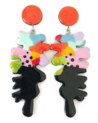 Nowoczesne Kolorowe Kolczyki, OMIFIMO