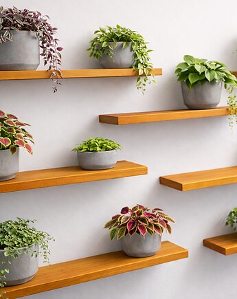 Półka ścienna z niewidocznym mocowaniem- sosna kolor dębu 90 cm szerokości, VANLORR