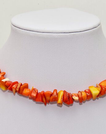 Choker Naszyjnik Koral Kamień naturalny, Lacasilla