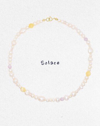 SOLACE Naszyjnik RHEI z kamieni naturalnych Chocker z pereł z perłami srebro, RHEI