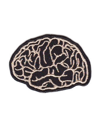 Naszywka naprasowanka MÓZG termo haft 5,2x3,7cm, Wyszywane