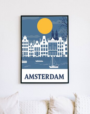 Plakat - Odwiedź Amsterdam, Harry Monkey