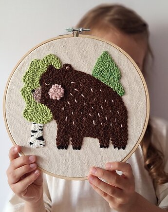 Niedźwiedź na ścianę do pokoju dziecięcego, Nataly Atelier