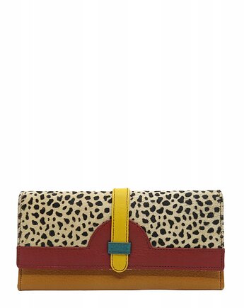 Portfel damski skórzany ze skrawków kolorowy przegródki na karty OLIVKA, Olivka Warsaw