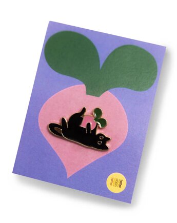 Pin kot kocie psoty ręcznie malowany Kabak, KABAK