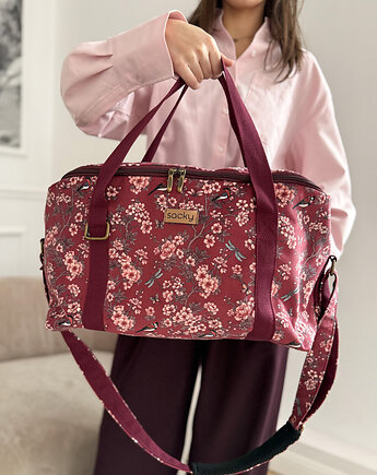 Torba welurowa podróżna sakura, sacky bag