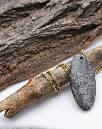 Naszyjnik "Iron Soul" - Tarcza i Determinacja z pirytem, LaMia Jewellery