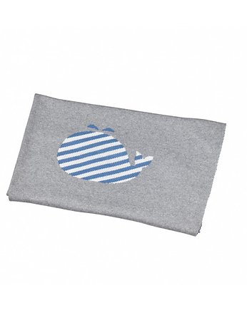Dzianinowy Koc 80x100 cm BLUE BALEINE Sauthon, Lorena Canals