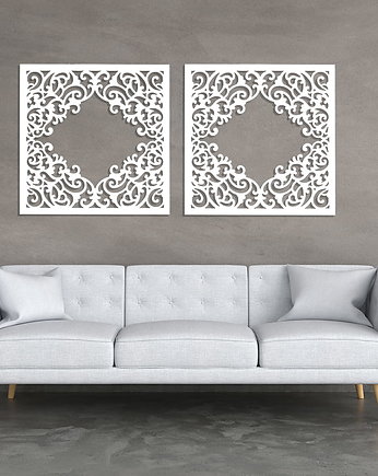 DEKORACYJNY PANEL AŻUROWY, FLOREALI, DEKORACJA ŚCIENNA 3D, ORNAMENT, DYPTYK, , ORNAMENTI