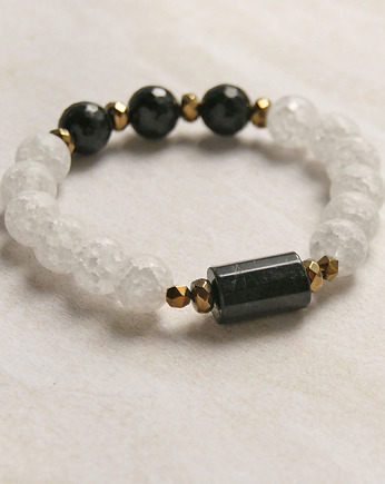 Turmalin, kwarc lodowy, onyks, hematyt, kaktusia