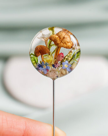 Broszka z leśną kompozycją, nature gift