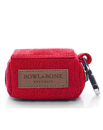 Etui na woreczki dla psa MINI Czerwone, Bowl and Bone Republic