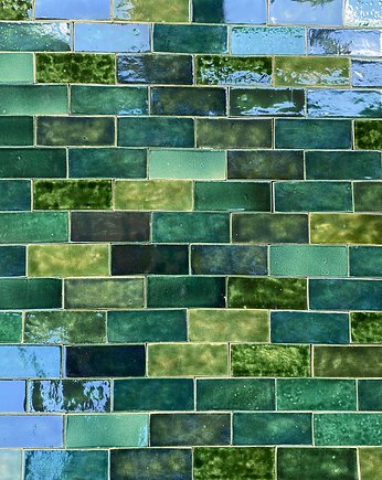 CEG Płytki ceramiczne prostokątne, cegła. Butelkowa mix zieleni - 1,6 m2, Dekornia