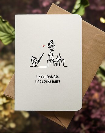 Zabawna kartka ślubna I żyli długo i szczęśliwie, Pracownia Faramuszka