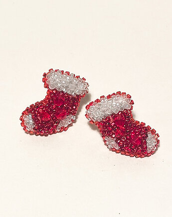 Kolczyki świąteczne skarpety, migotka shop