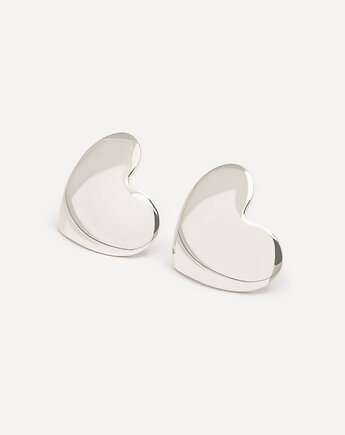 Kolczyki srebrne serca All my love