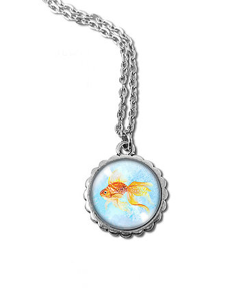 Medalion, naszyjnik - Złota rybka - mały, yenoo