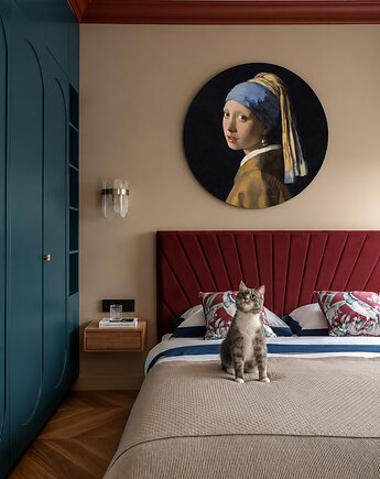 Dziewczyna z perłą - Jan Vermeer - okrągły obraz lub naklejka, Dekoracje PATKA Patrycja Kita