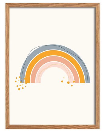 Obrazek Happy Rainbow 30x40cm, Yellow Tipi