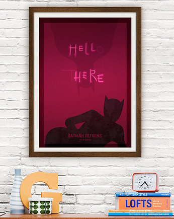Batmna Returns - plakat 50x70 cm fine art, minimalmill