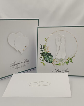 Kartka na ślub z pudełkiem i kopertą, W33D, Anna Art and Crafts